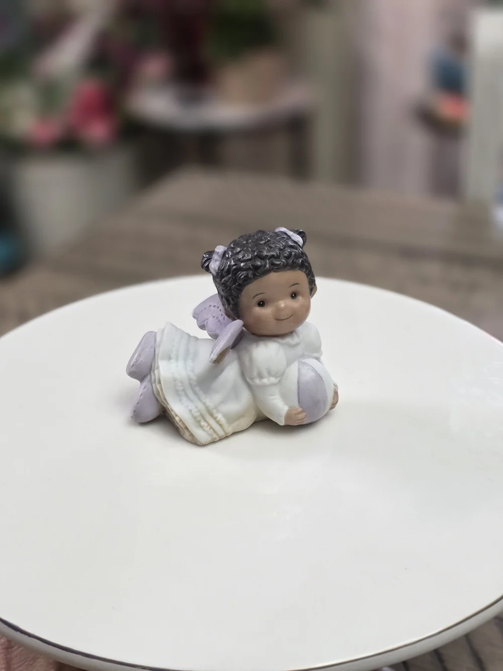Angelic Trio Ceramic Angel Figurine 3D Effect 14032-01 Thailand